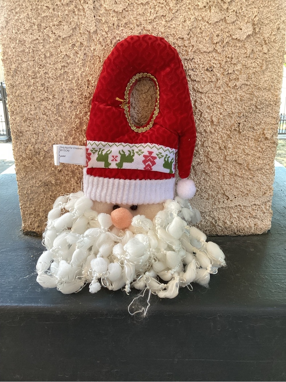 Whimsical Santa Door Hanger Christmas Decor Vintage Style